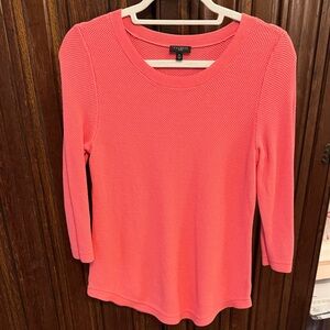 Talbots Coral 3/4 Sleeve Sweater